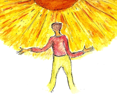 Solar Person Graphic